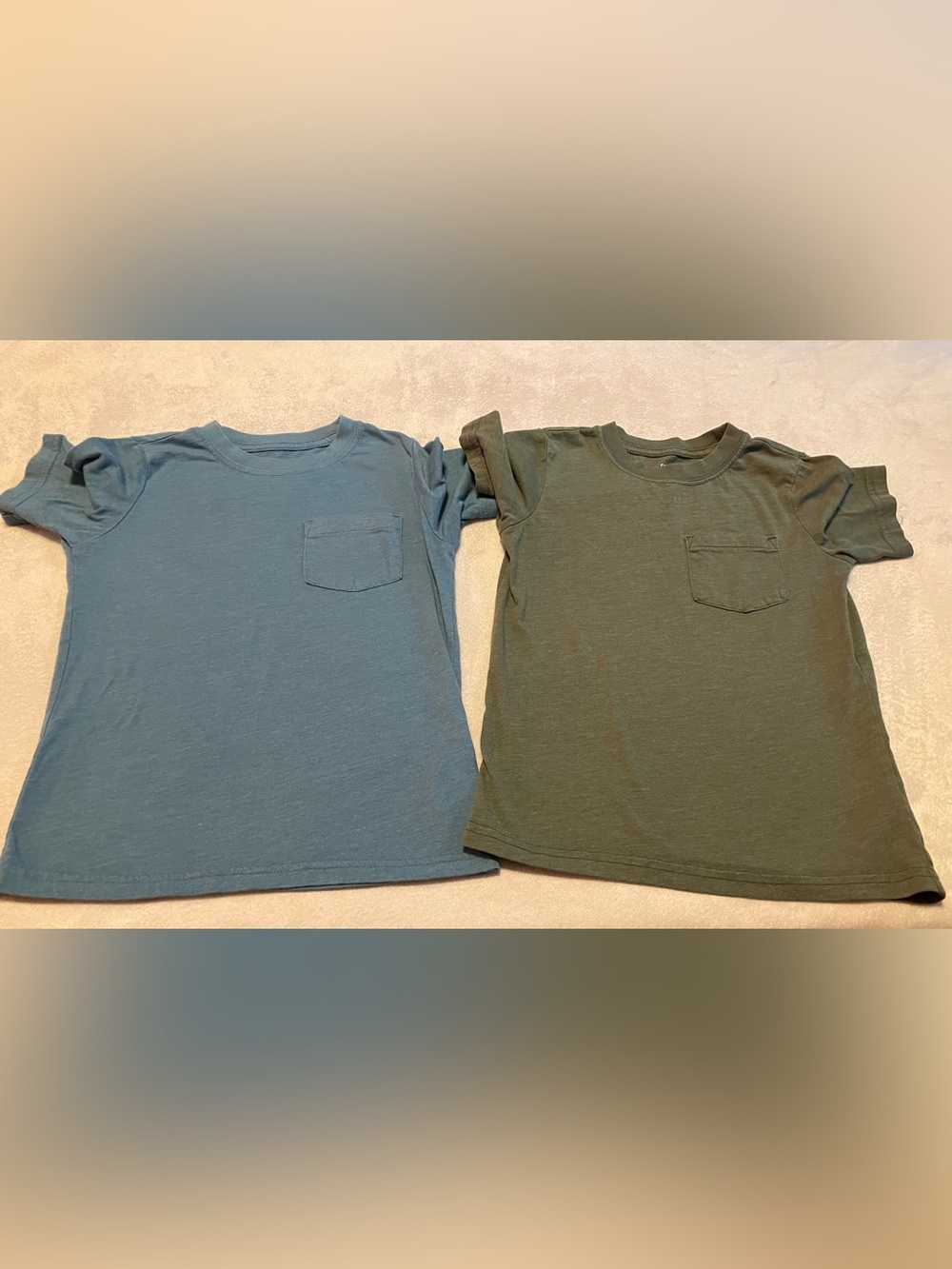 Carter's Short-Sleeve Pocket Tees - Blue & Olive Green